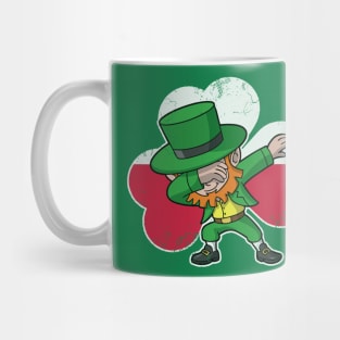 Irish Polish Dabbing Leprechaun Shamrock Mug